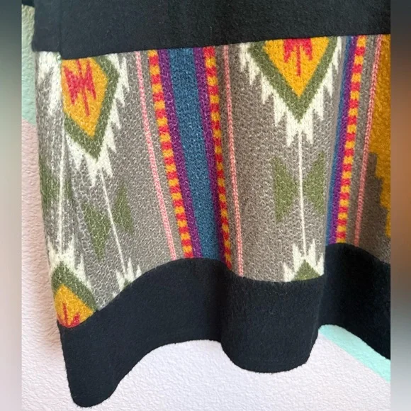 Vintage Southwestern Aztec Sweater Dress XL Boho Western Oversized Knit Tunic - Picture 5 of 7